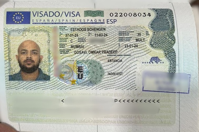 Omkar Pradeep Gosavi Visa